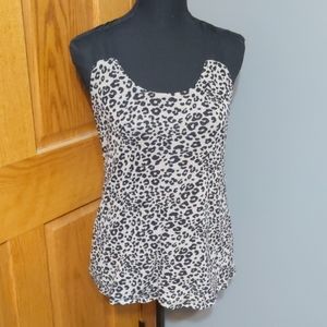 Maurices Leopard Tank with Criss-Cross Straps